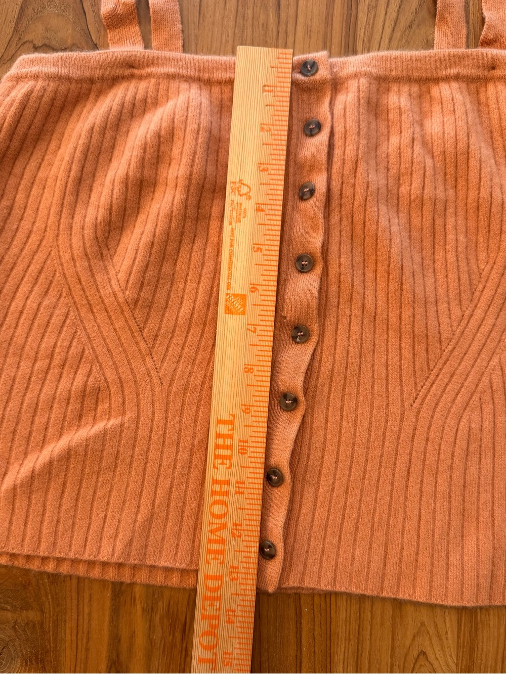ULLA JOHNSON Wool & Cashmere Ribbed Cropped Tank Top Women’s XL Button Front - Picture 9 of 11
